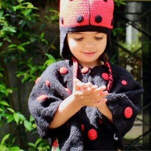 Black and Red Cape with Striking Design